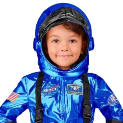 Sininen Metallic Astronautti Lasten Naamiaisasu