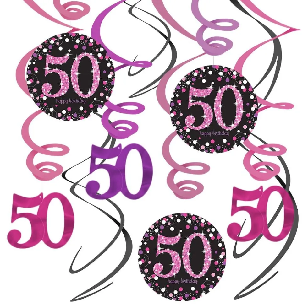 Swirls 50 Vaaleanpunainen Riippuva Koriste