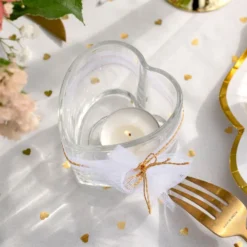 Sydämenmuotoinen Läpinäkyvä Ljushållare
