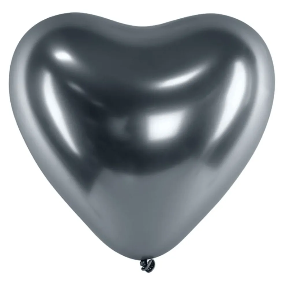Sydänilmapallot Kromi Space Grey