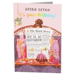 Syntymäpäiväkortti Birthday Newspaper