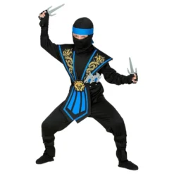 Taistelu Ninja Sininen Lasten Naamiaisasu
