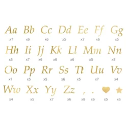 Tarrat Kulta Metallic Kirjaimet