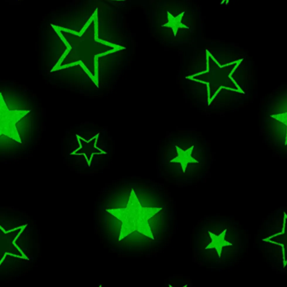 Tähtikuvioinen Glow in the Dark -huopa