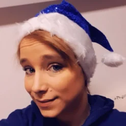 Tonttulakki Sininen Kimalle