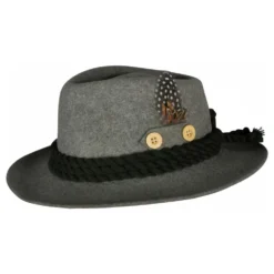 Tyrolerhattu Bayern Harmaa Deluxe