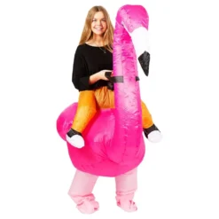 Täytettävä Ratsastava Flamingo Naamiaisasu