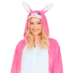 Vaaleanpunainen Kani Onesie Naamiaisasu