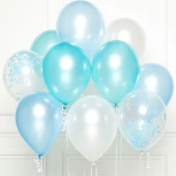 Vaaleansininen Ballonkukkakimppu