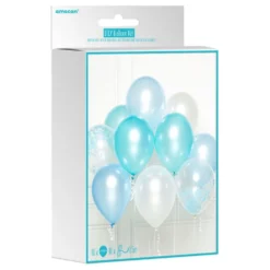 Vaaleansininen Ballonkukkakimppu