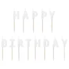 Valkoiset Kakkukynttilät Happy Birthday