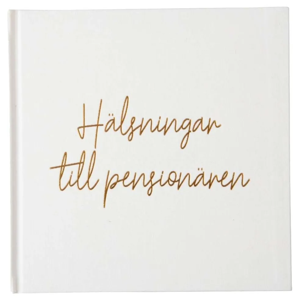 Vieraskirja Hälsningar till Pensionären