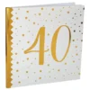 Vieraskirja 40 Valkoinen/Kulta