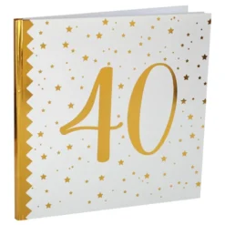 Vieraskirja 40 Valkoinen/Kulta