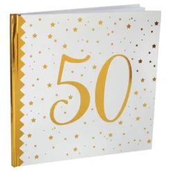 Vieraskirja 50 Valkoinen/Kulta