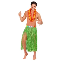 Vihreä Havaijihame Kukilla