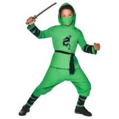 Vihreä Ninja Lasten Naamiaisasu
