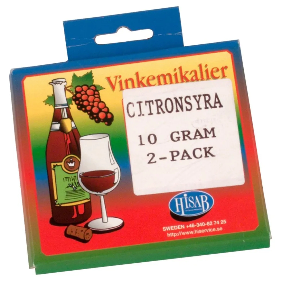 Viinikemikaalit Sitruunahappo