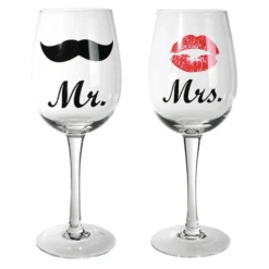 Viinilasi Mr & Mrs
