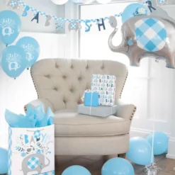 Viirinauha Baby Shower Sininen