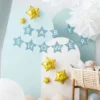 Viirinauha Baby Shower Tähdet Sininen