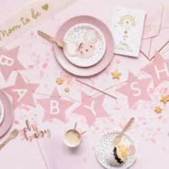 Viirinauha Baby Shower Tähdet Vaaleanpunainen
