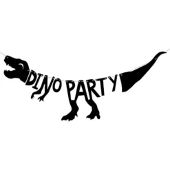 Viirinauha Dino Party Musta