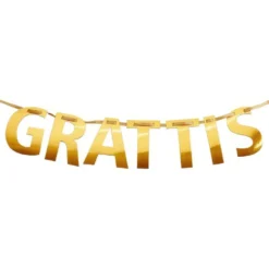 Viirinauha Grattis Kulta Metallic