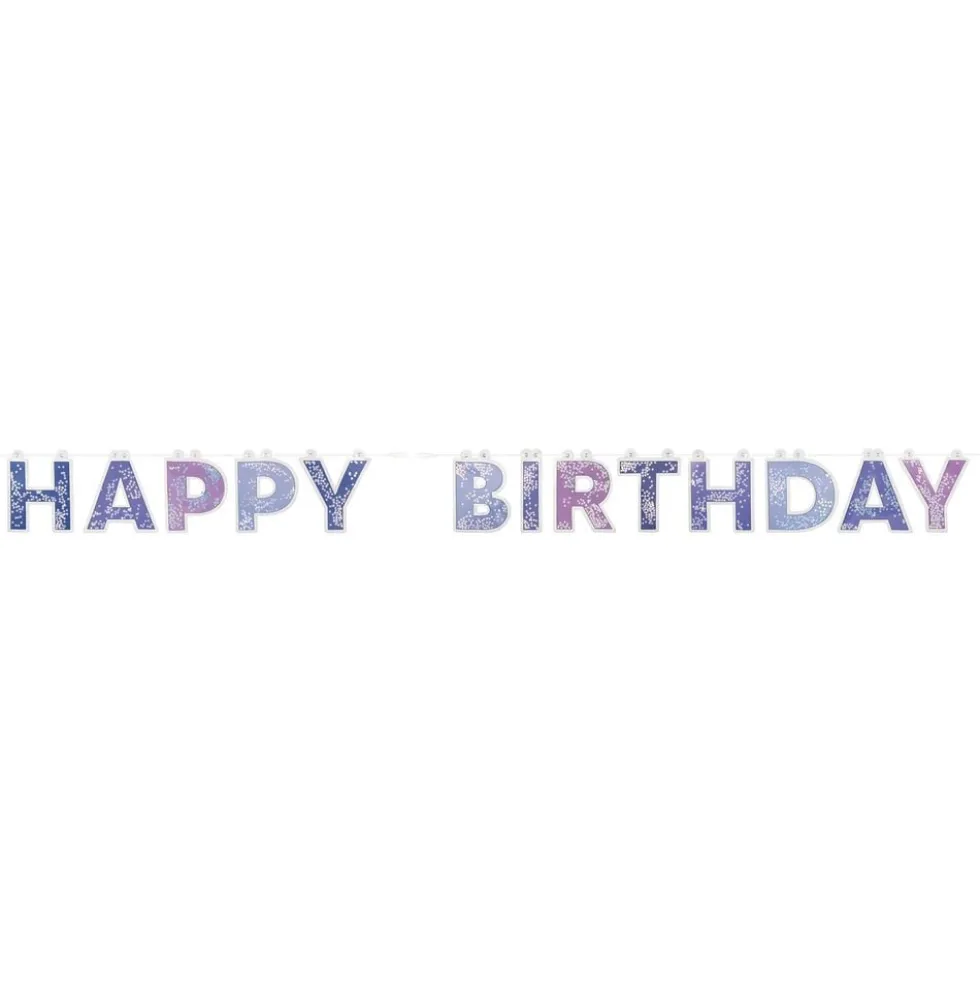 Viirinauha Happy Birthday Galaxy Lila