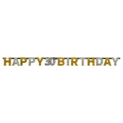 Viirinauha 30 Happy Birthday Hopea/Kulta Kimalle