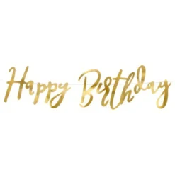 Viirinauha Happy Birthday Kulta Metallic