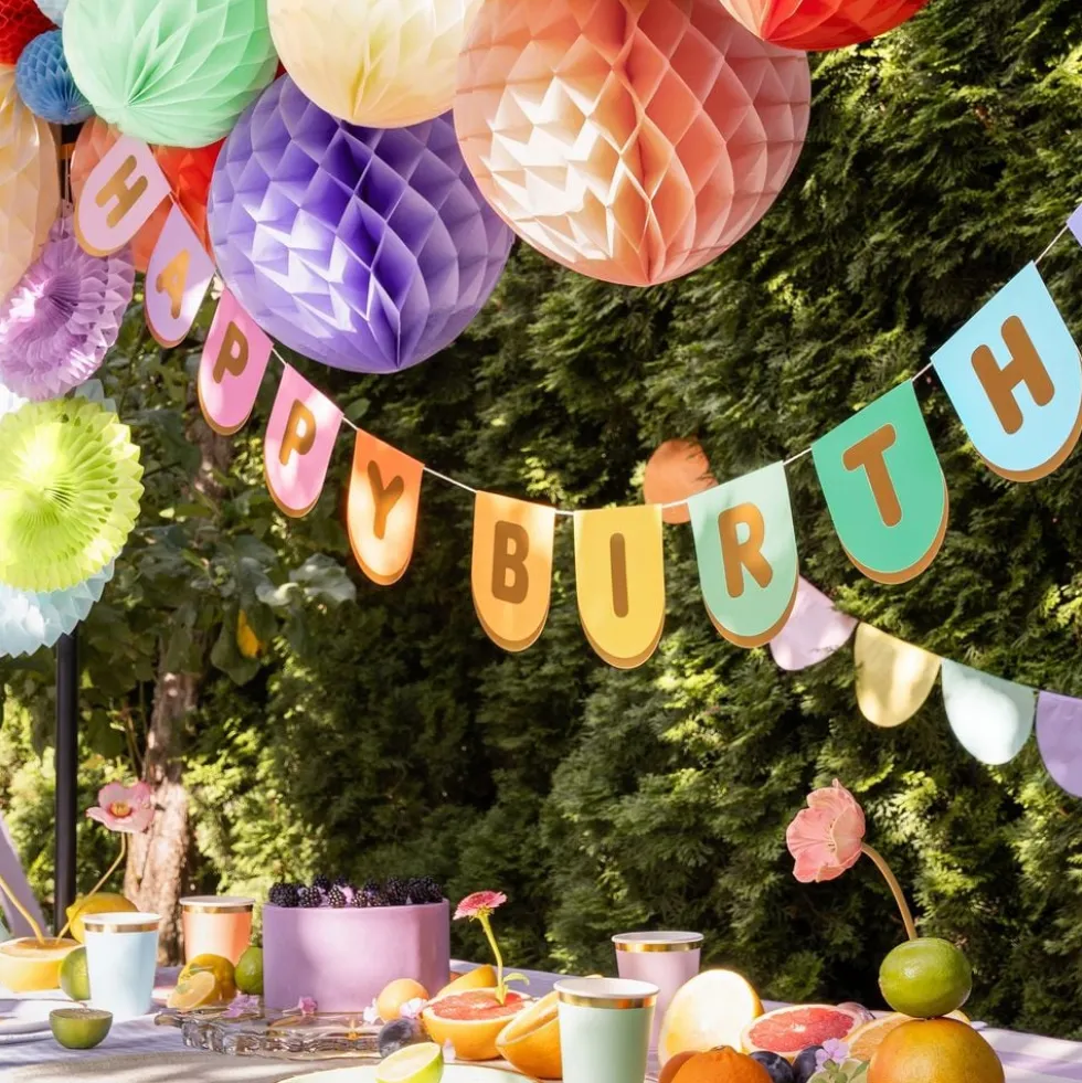 Viirinauha Happy Birthday Monivärinen