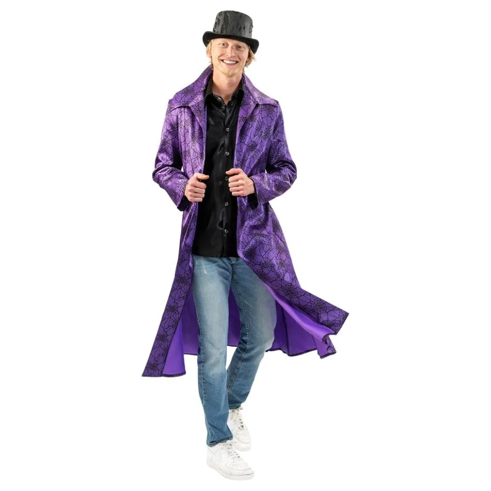 Violetti viitta hämähäkinverkolla