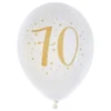 70-vuotisjuhla Ilmapallot Valkoinen/Kulta