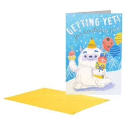 Yeti Birthday -syntymäpäiväkortti